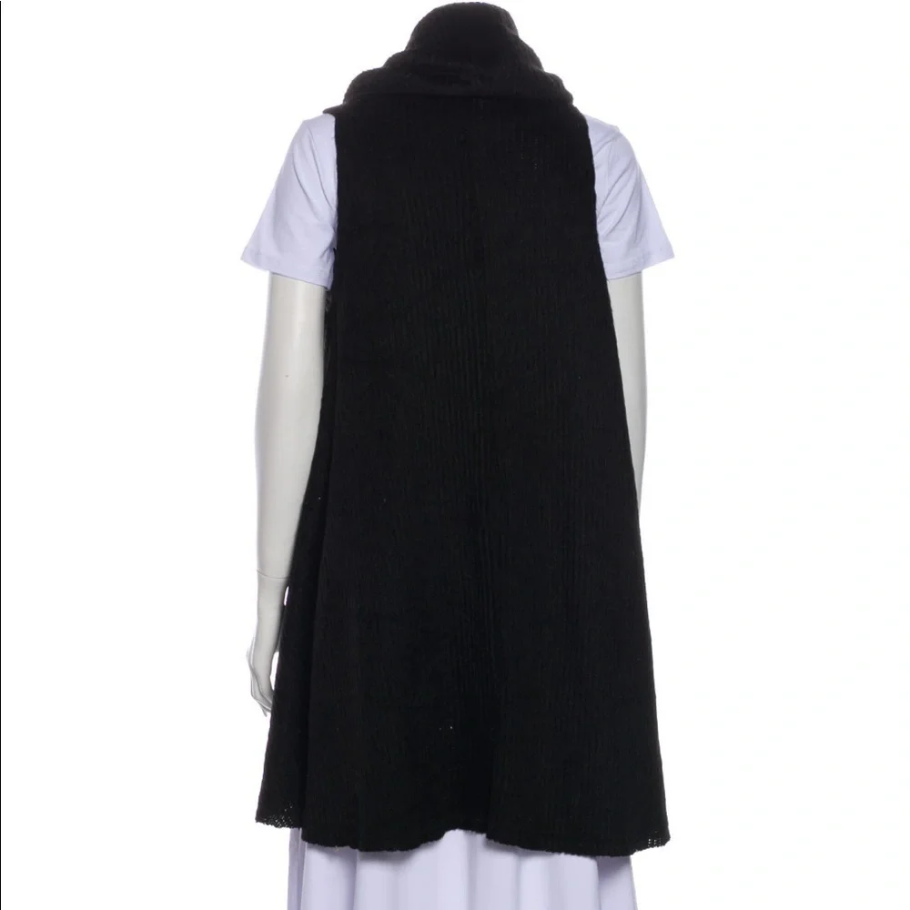 Alice + Olivia Black Open Sweater Vest XS